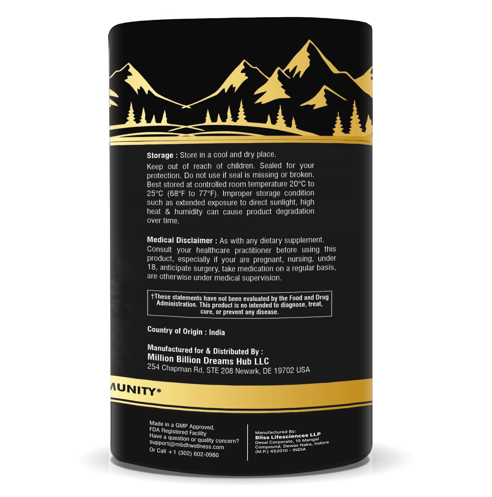 No sugar and no fillers emphasis on packaging