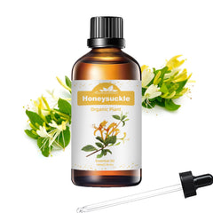 Pure honeysuckle essential oil bottle for bedtime serenity