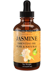 Label showing pure Jasmine Essential Oil with no additives