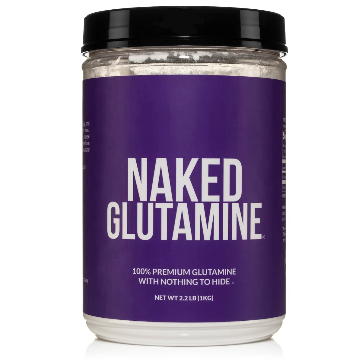 Pure L-Glutamine powder bottle, USA-made, 1000g