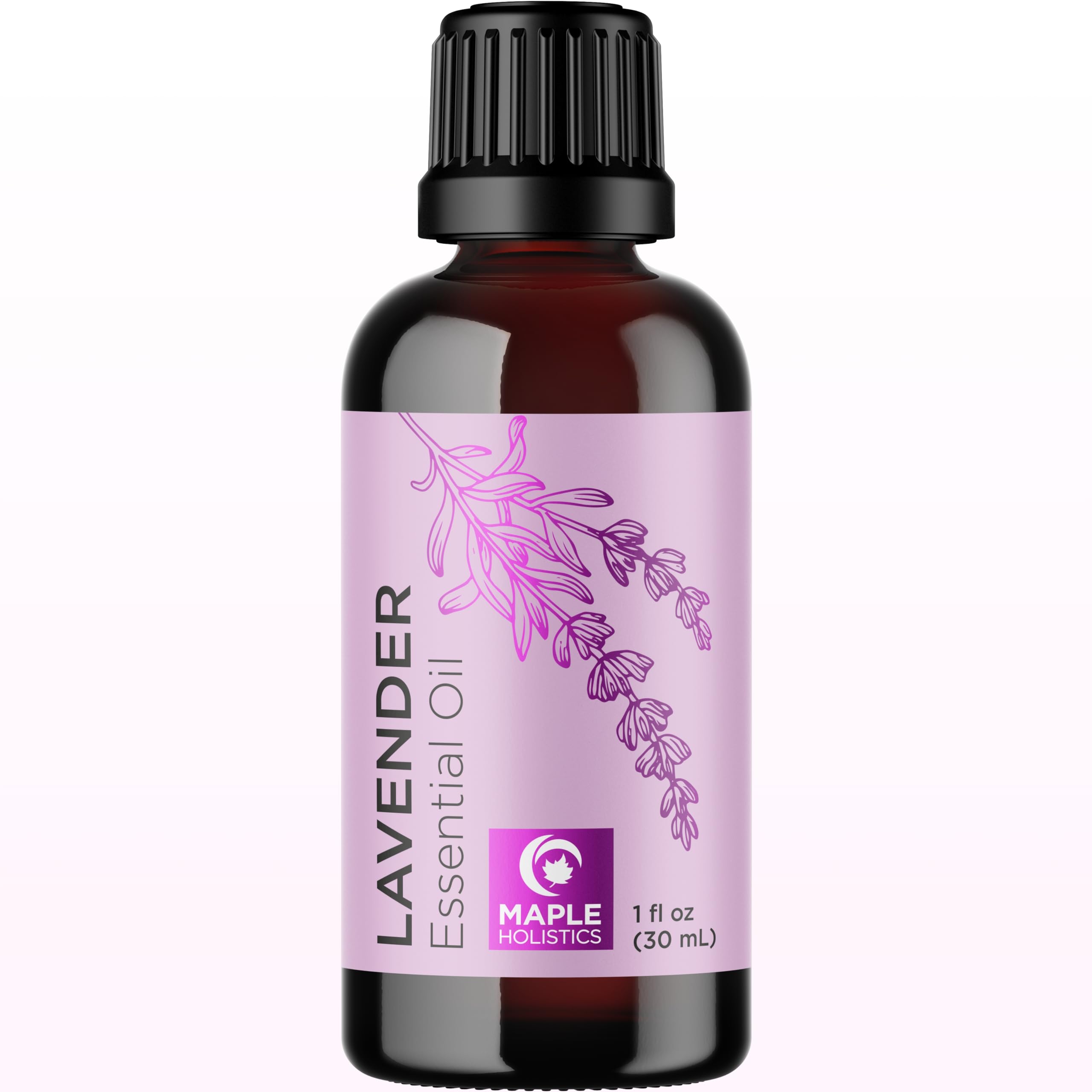 Pure lavender essential oil in a glass bottle (1 fl oz)