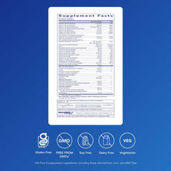 PureLean Nutrients bottle back label with supplement facts