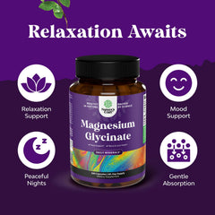 Vegan magnesium glycinate capsules 400mg