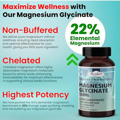 Chelated magnesium glycinate 550 mg illustration