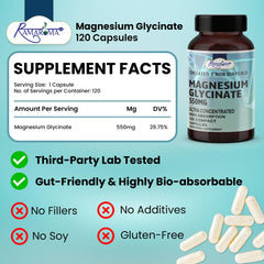 Non-buffered magnesium glycinate formula close-up
