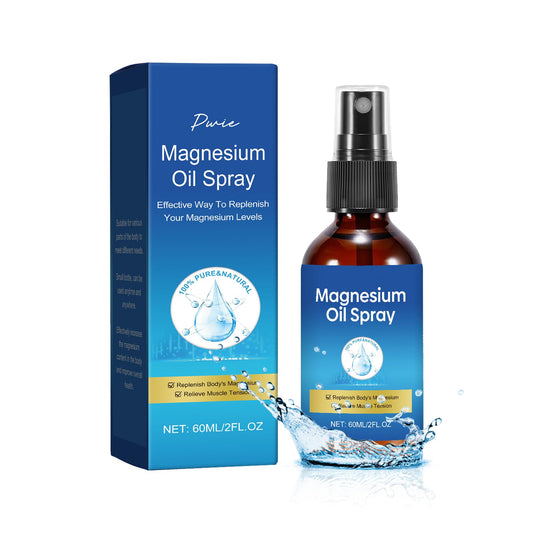 Front view of pure magnesium oil spray bottle (60ml)