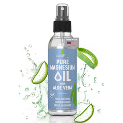 8oz bottle of Pure Magnesium Oil Spray with Aloe Vera