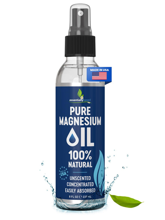 Pure Magnesium Oil Spray 8oz bottle on white background