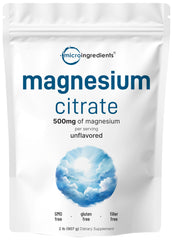 Pure Magnesium Powder 2lb container on white background