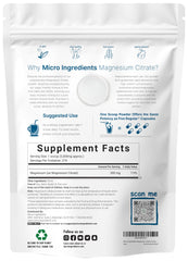 Close-up of magnesium citrate powder texture