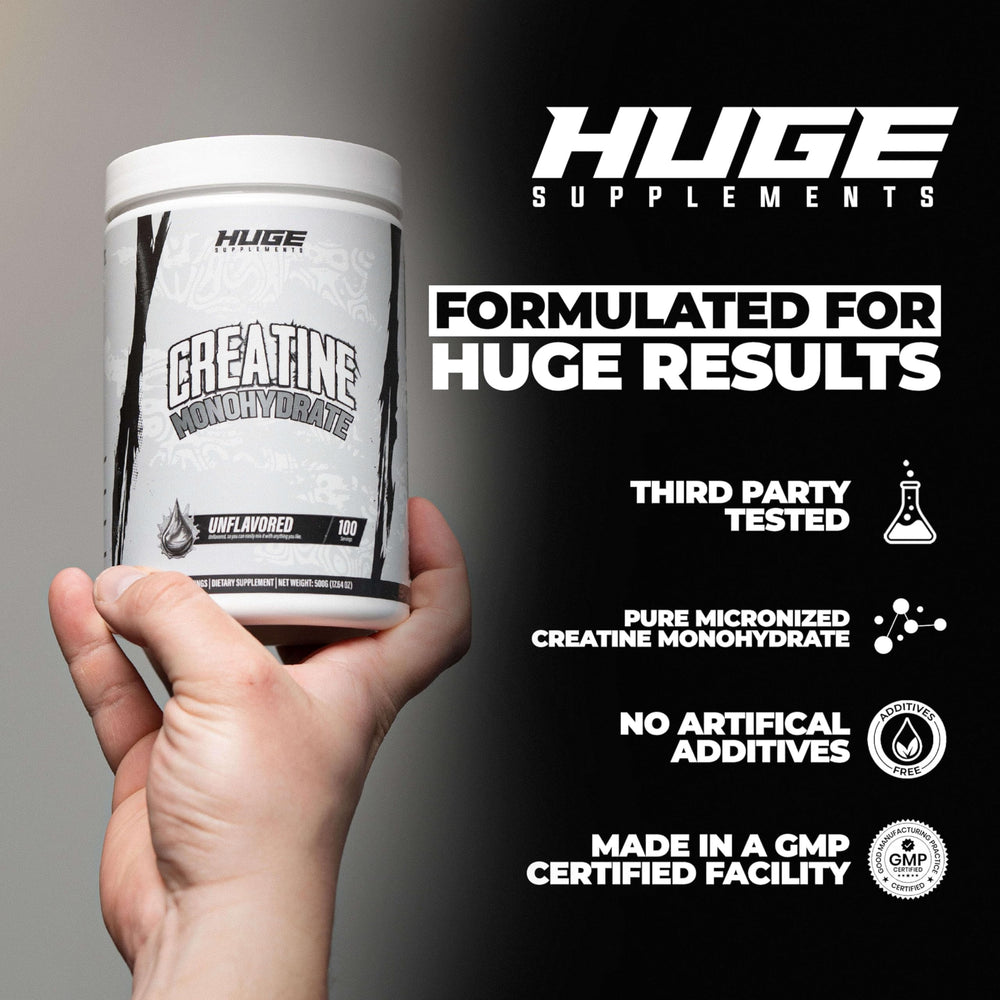 Back label showing ingredients and dosage on 500g container