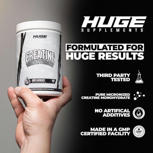 Back label showing ingredients and dosage on 500g container