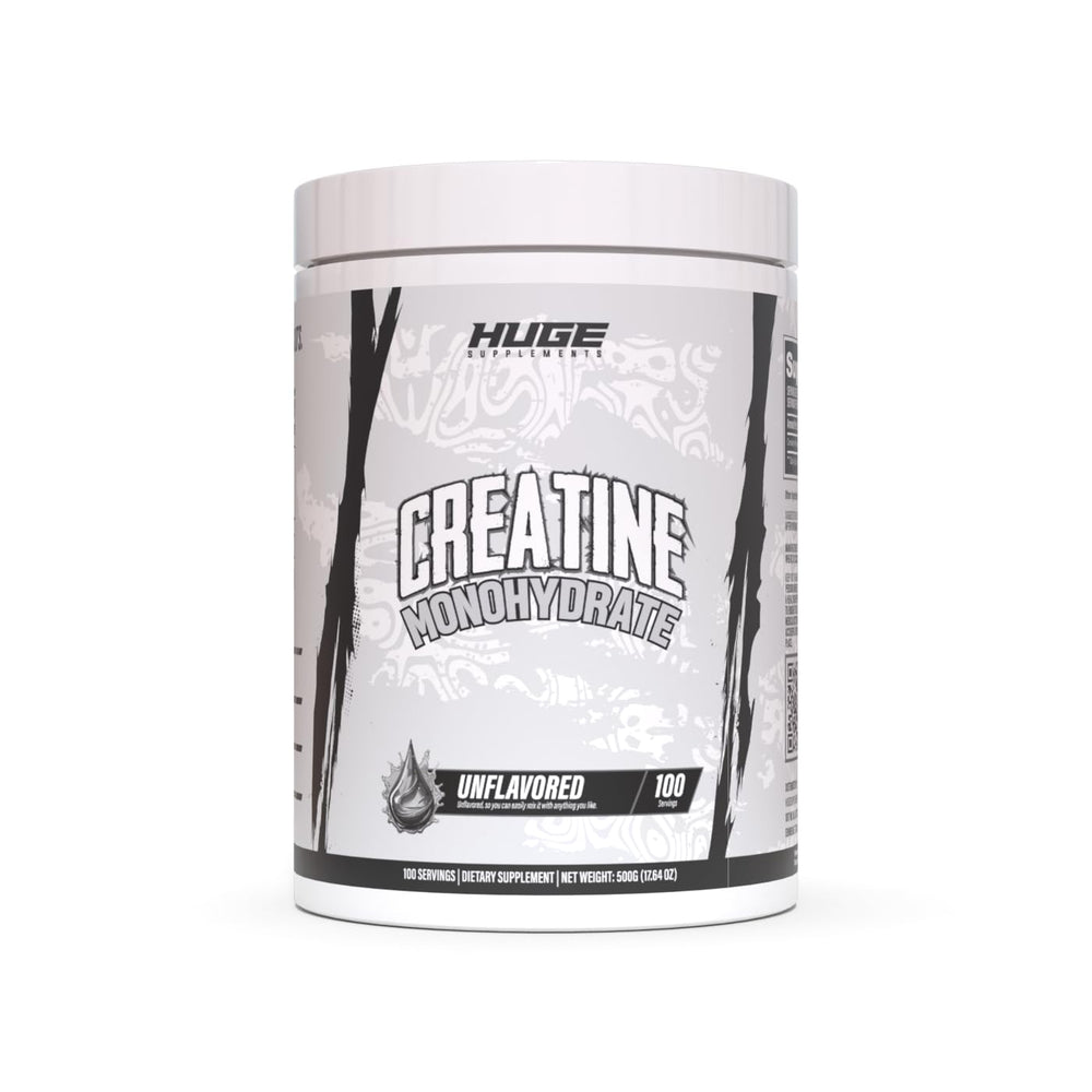 Front view of Pure Micronized Creatine Monohydrate 500g container