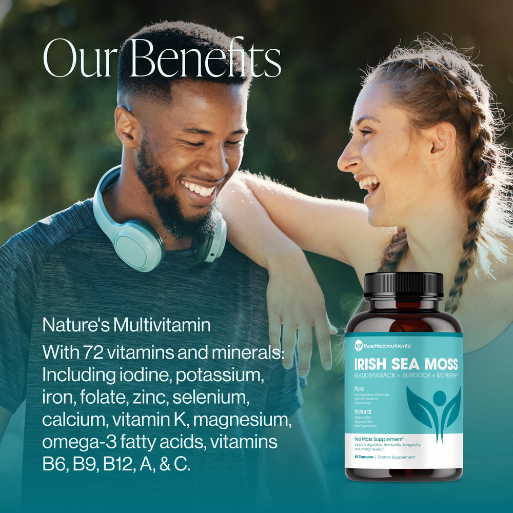 Vegan, Kosher and Halal friendly Sea Moss capsules
