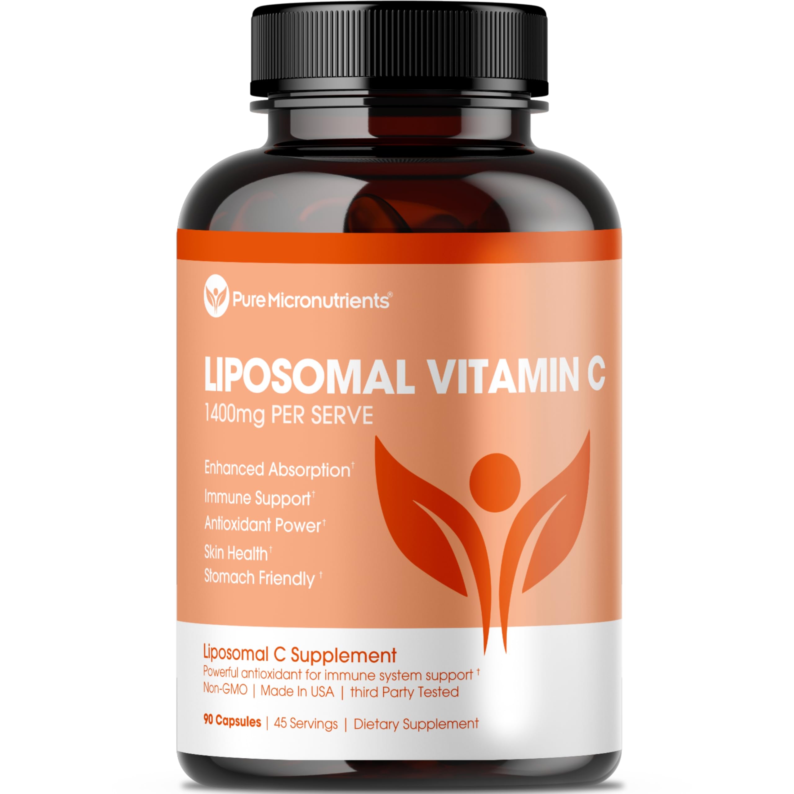 Pure Micronutrients Liposomal Vitamin C bottle and 90 capsules