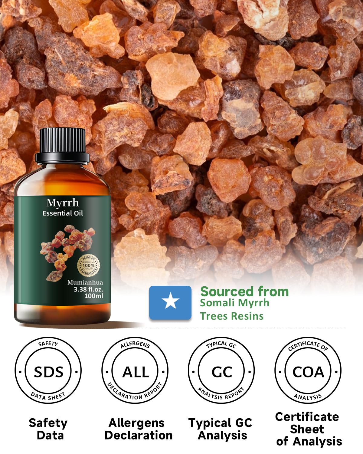 Skincare application using Pure Myrrh Essential Oil