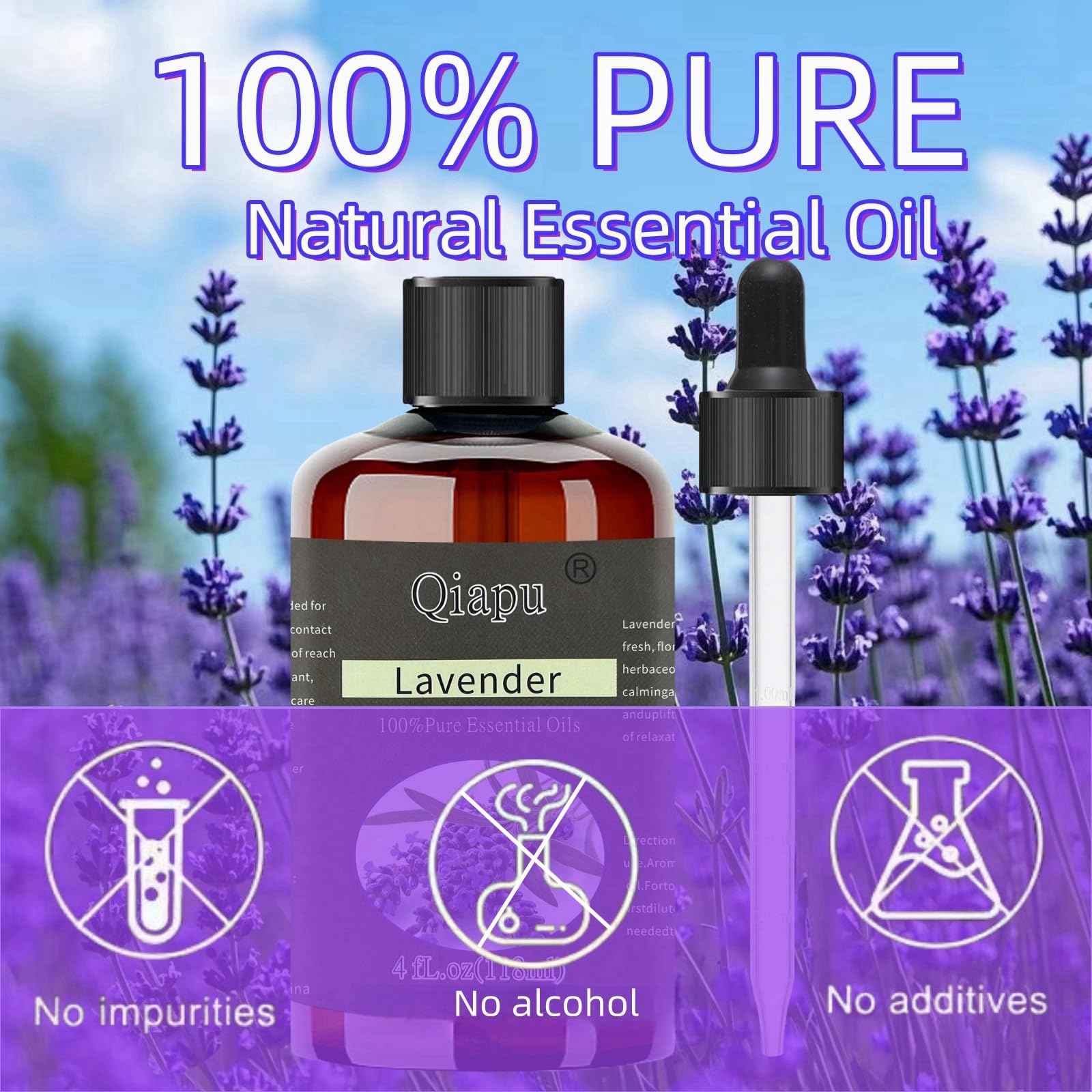 Close-up of essential oil dropper bottle on wood surface