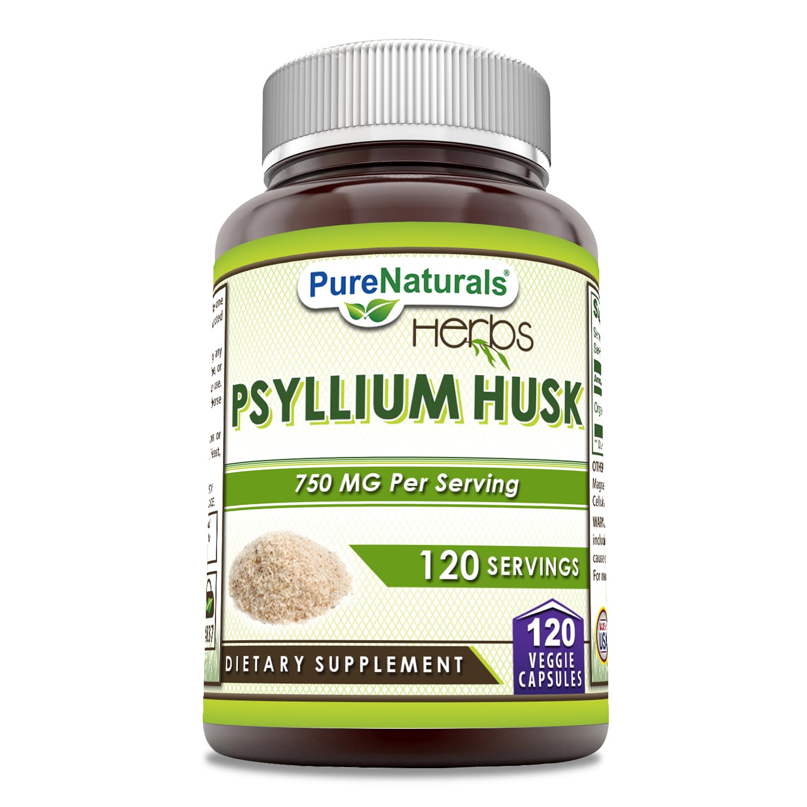 Pure Naturals Psyllium Husk Supplement bottle front view