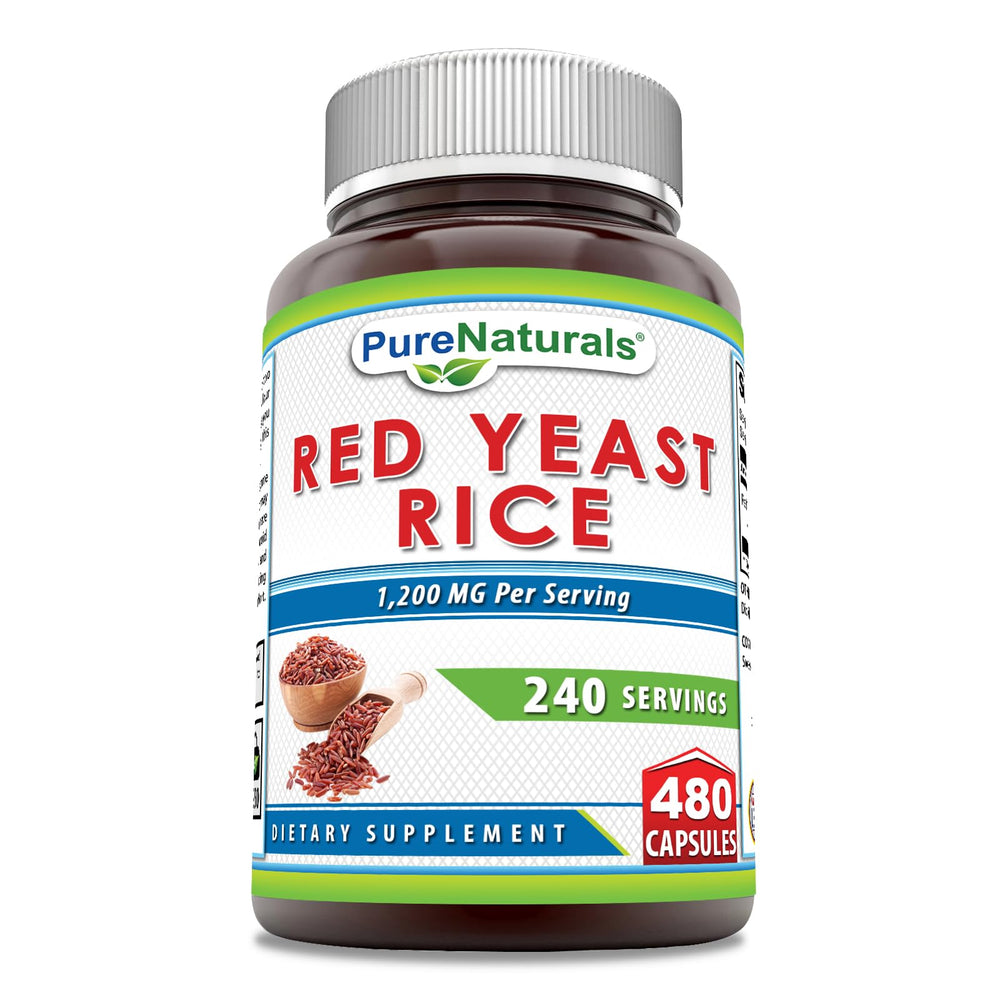 Pure Naturals Red Yeast Rice 1200 mg capsules bottle