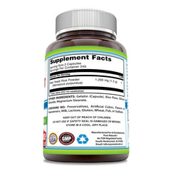 Front packaging of Pure Naturals Red Yeast Rice Plus CoQ10 with 480 capsules