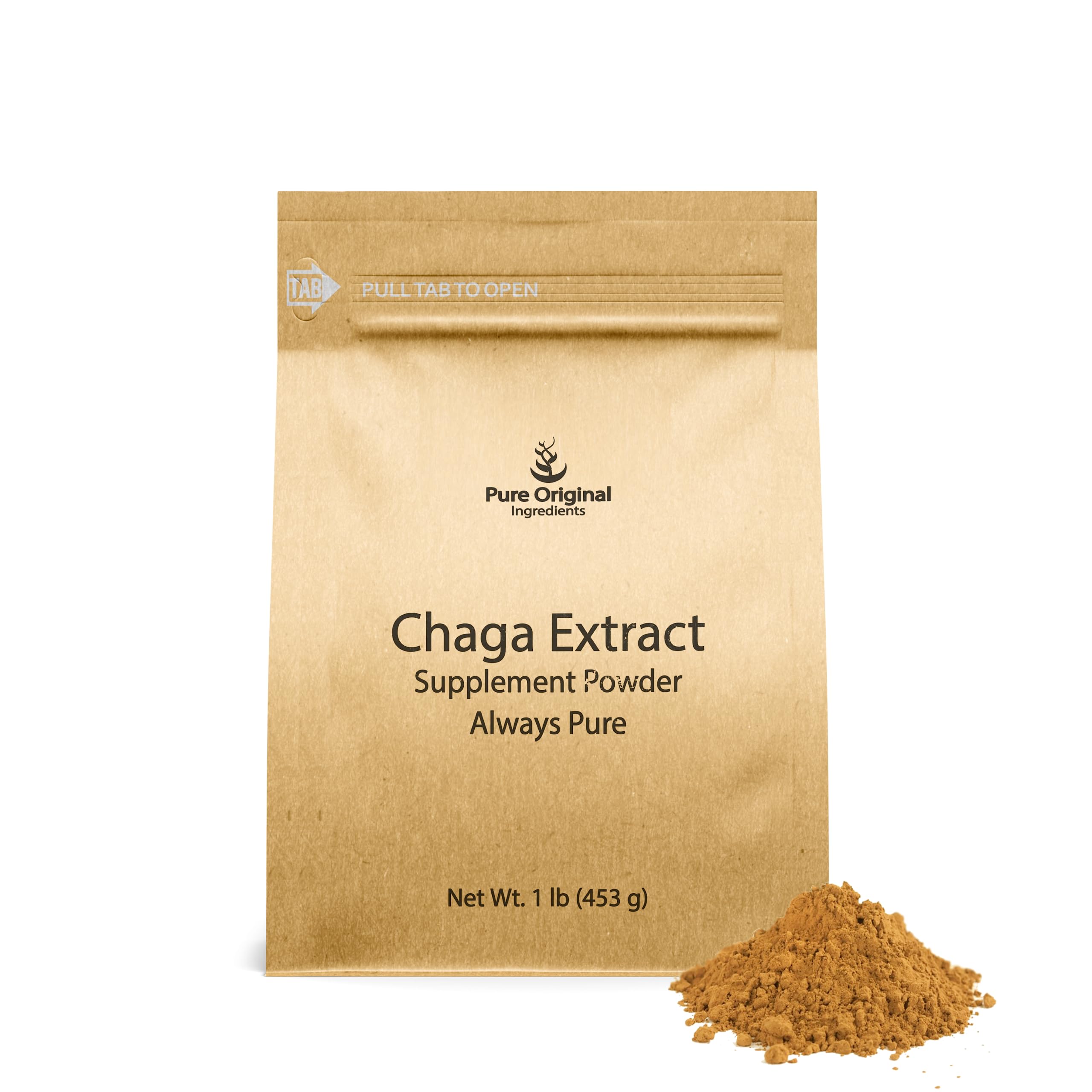 Pure Original Ingredients Chaga Extract Powder - 1 lb