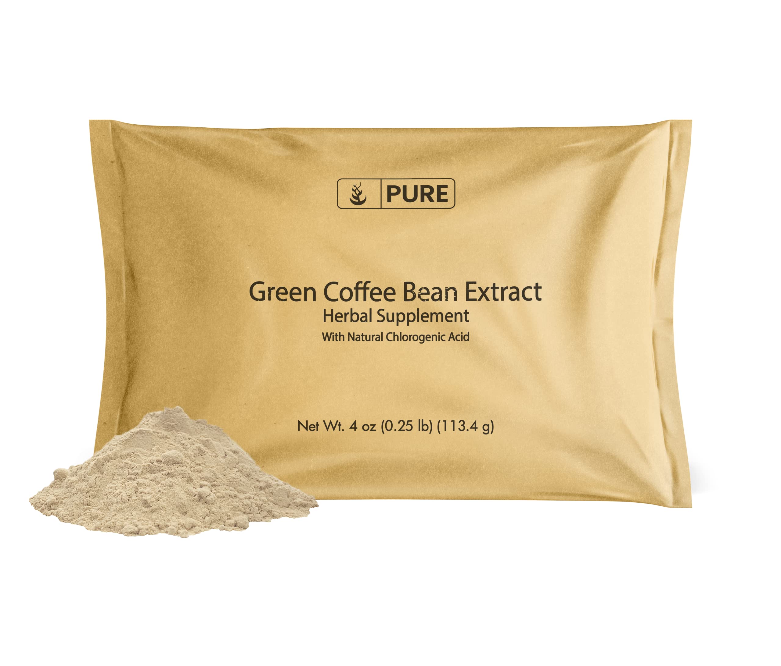 Front label of Pure Original Ingredients Green Coffee Bean Extract (4oz) unroasted