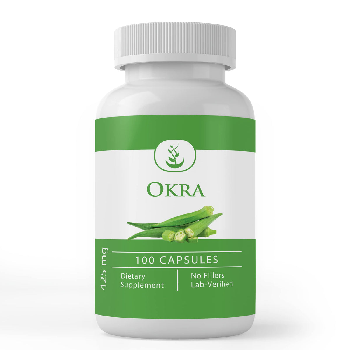 Bottle of Pure Original Ingredients Okra Extract 100 capsules