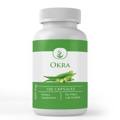 Bottle of Pure Original Ingredients Okra Extract 100 capsules