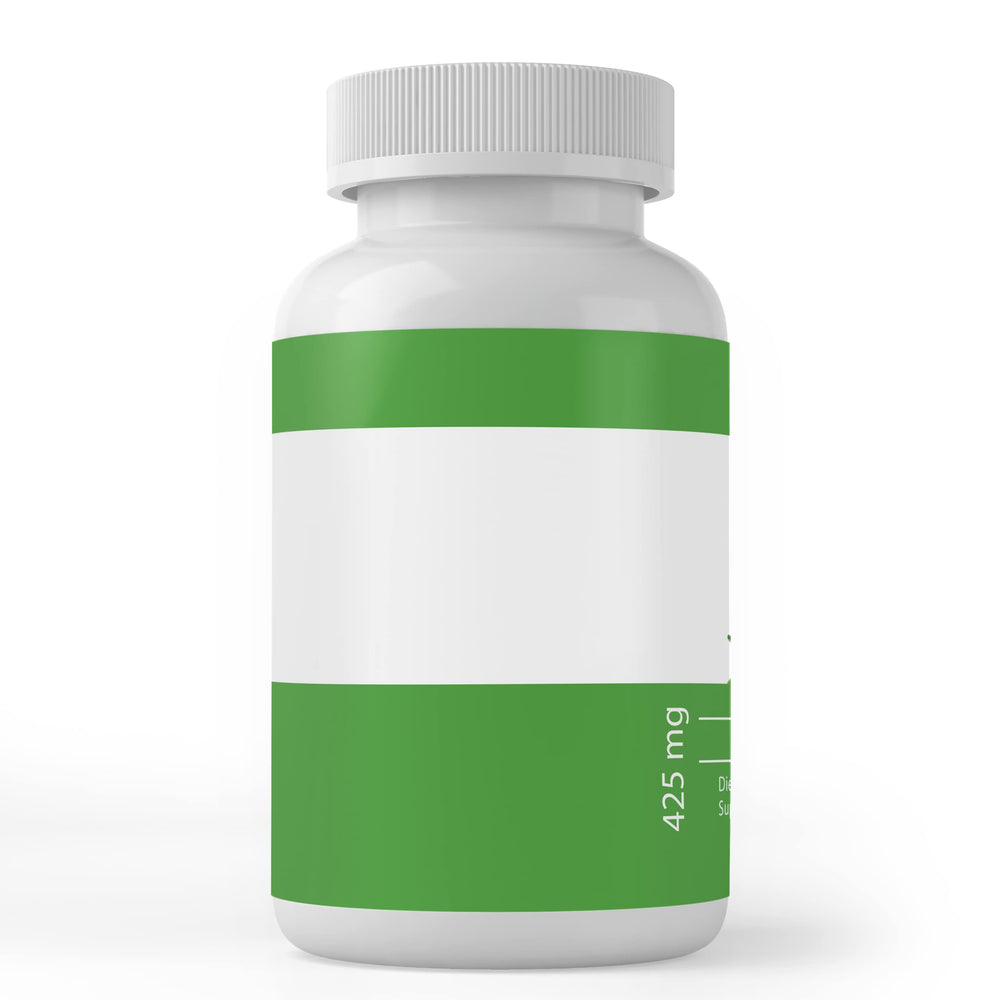 Okra Extract 100 Capsules bottle with label close-up