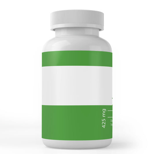 Okra Extract 100 Capsules bottle with label close-up