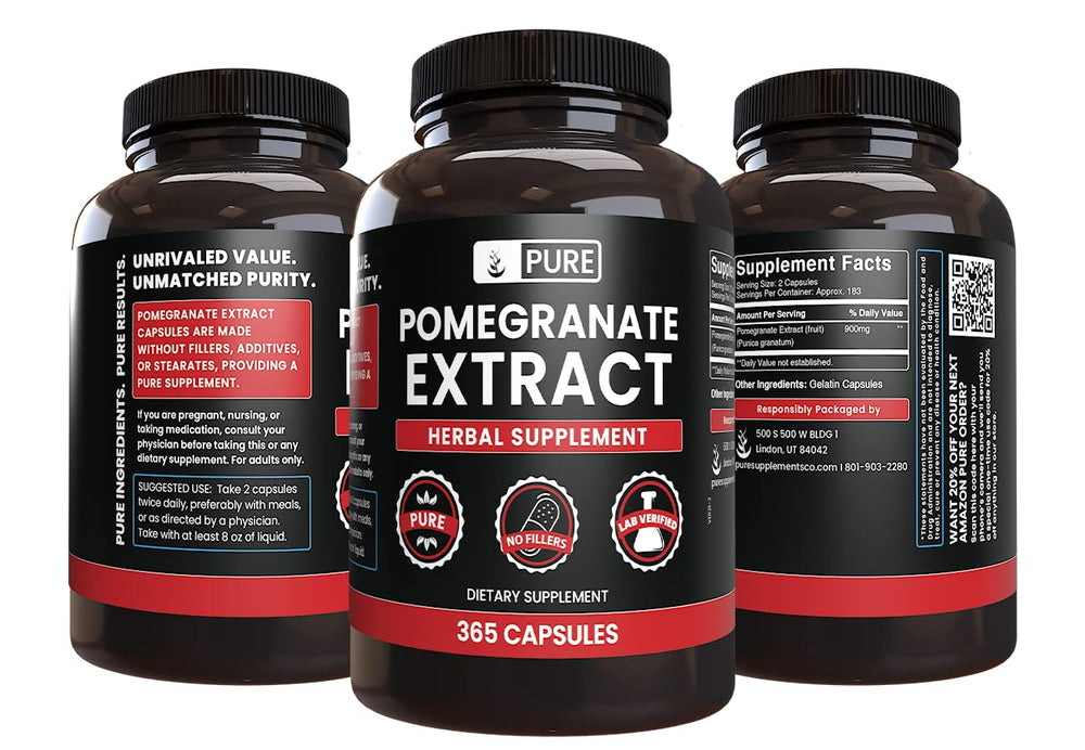 Pure Original Ingredients Pomegranate Extract packaging label