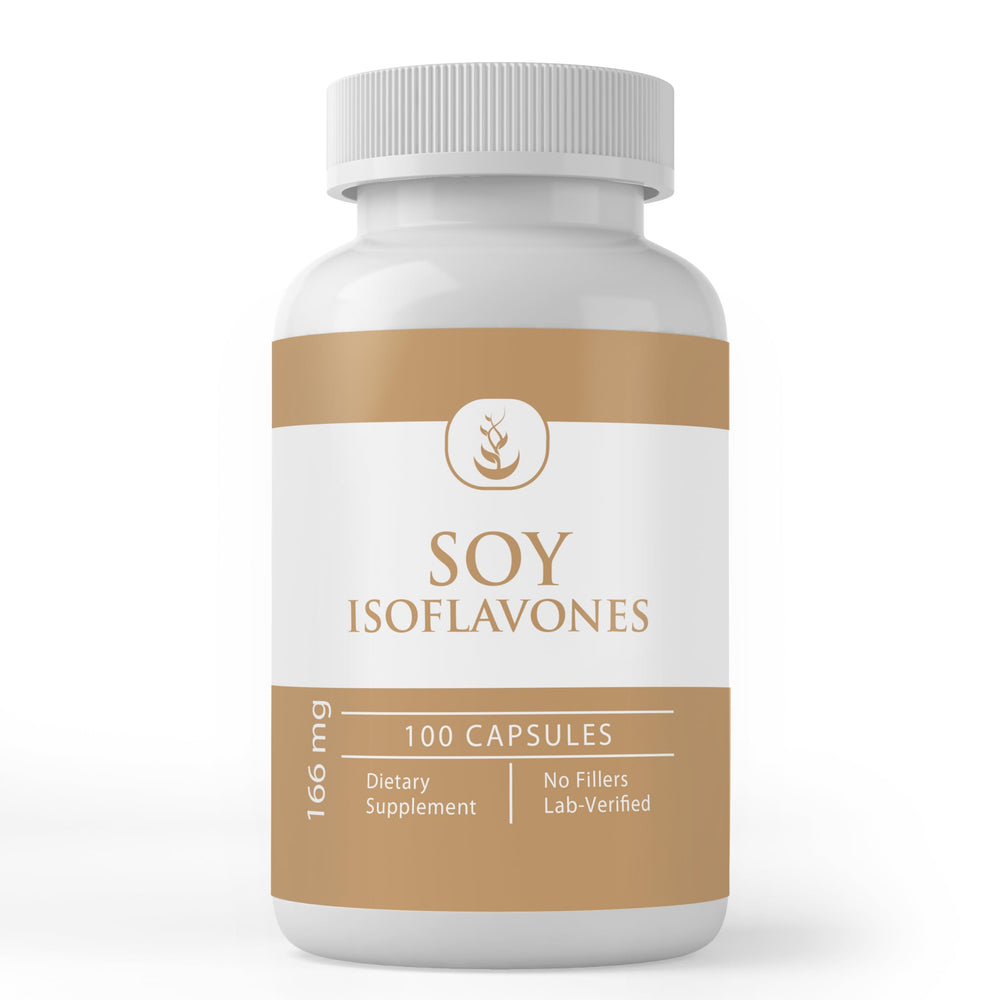 Pure Original Ingredients Soy Isoflavones 100 capsules bottle label