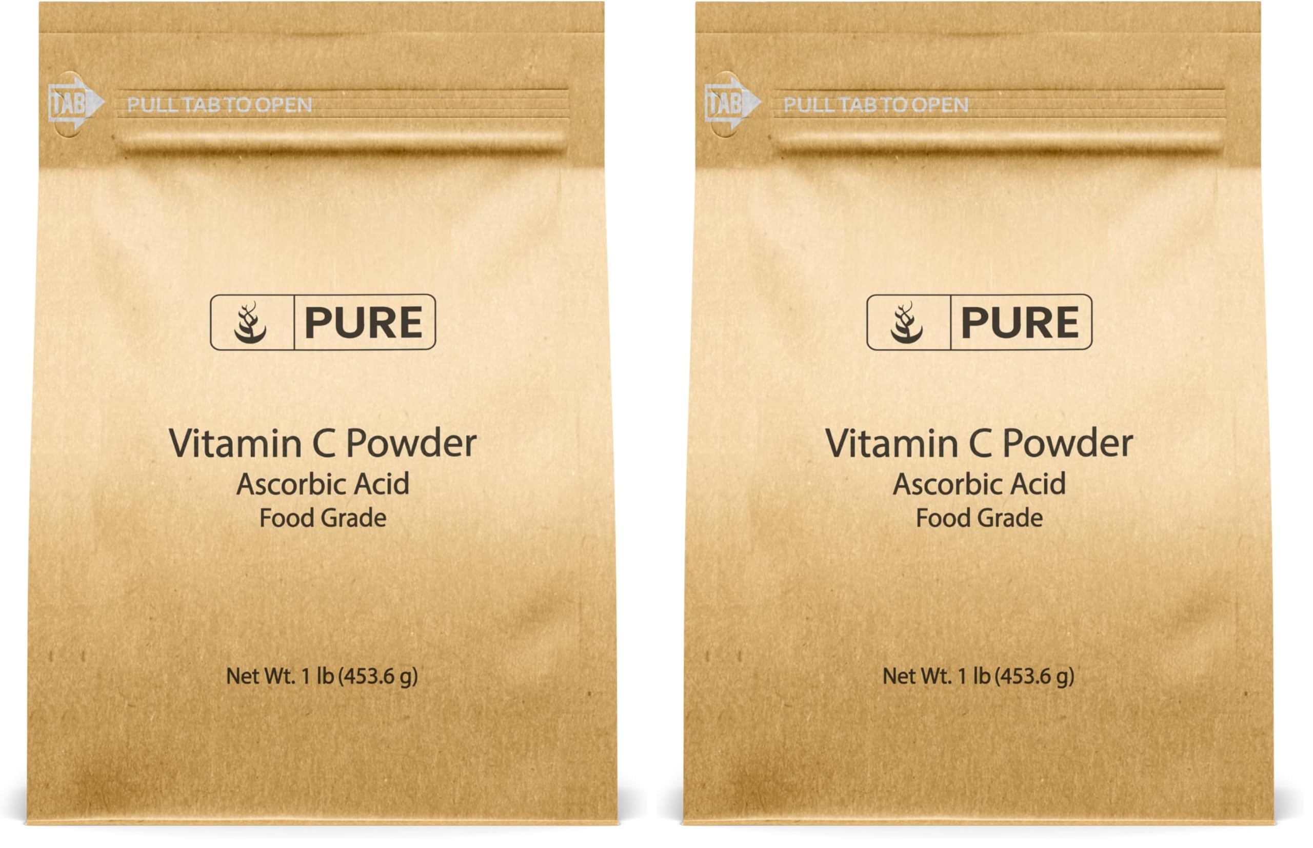 Pure Original Ingredients Vitamin C Powder - 1 lb, Pack of 2, Ascorbic Acid, Non-GMO