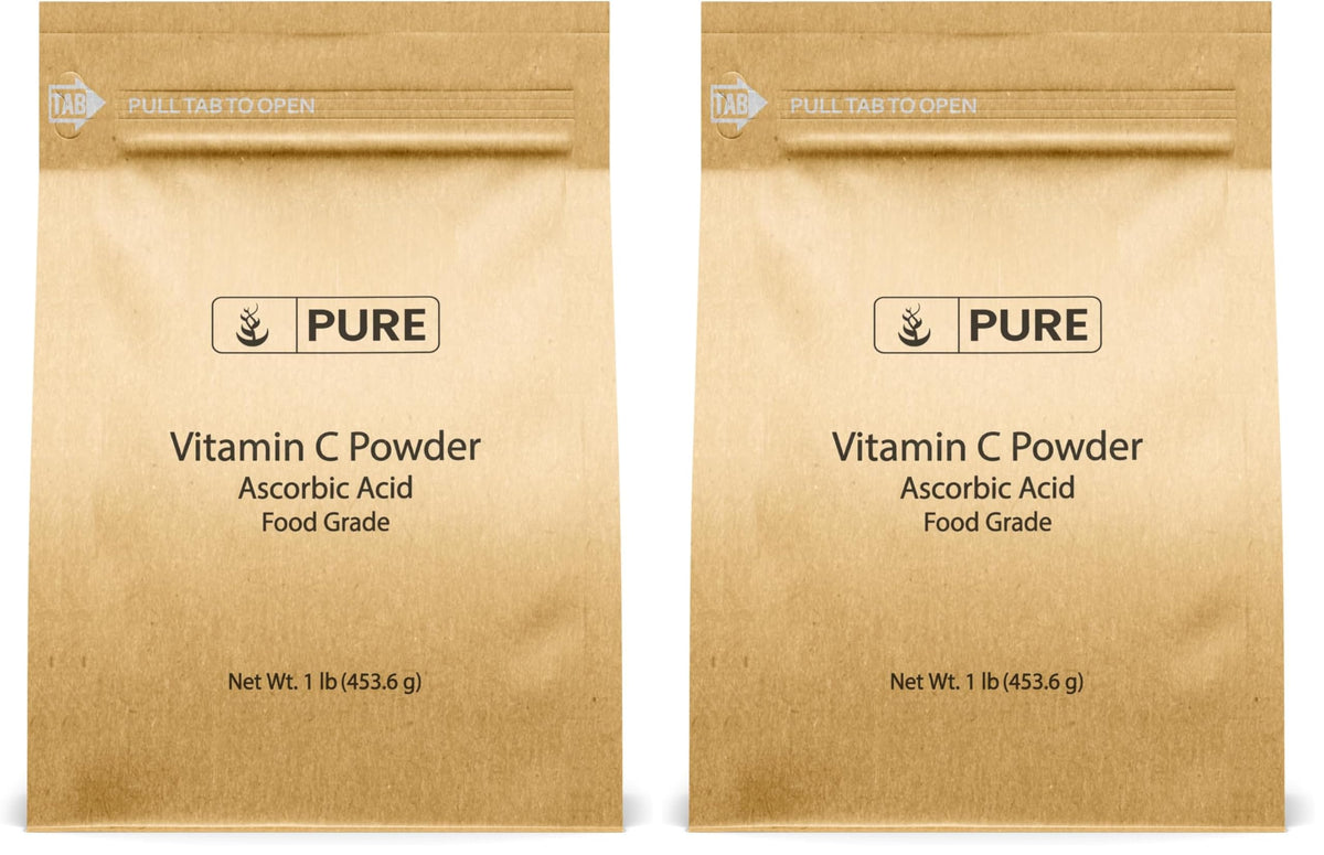 Pure Original Ingredients Vitamin C Powder - 1 lb, Pack of 2, Ascorbic Acid, Non-GMO