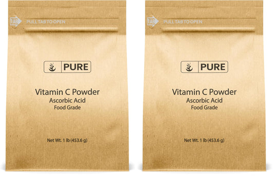 Pure Original Ingredients Vitamin C Powder - 1 lb, Pack of 2, Ascorbic Acid, Non-GMO