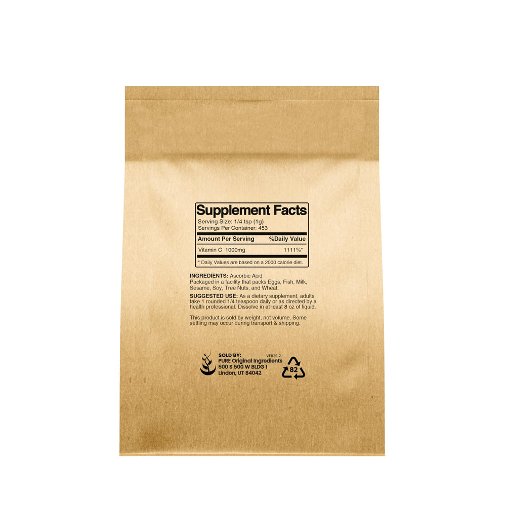 Vitamin C powder dissolves easily; suitable for skincare and dietary use