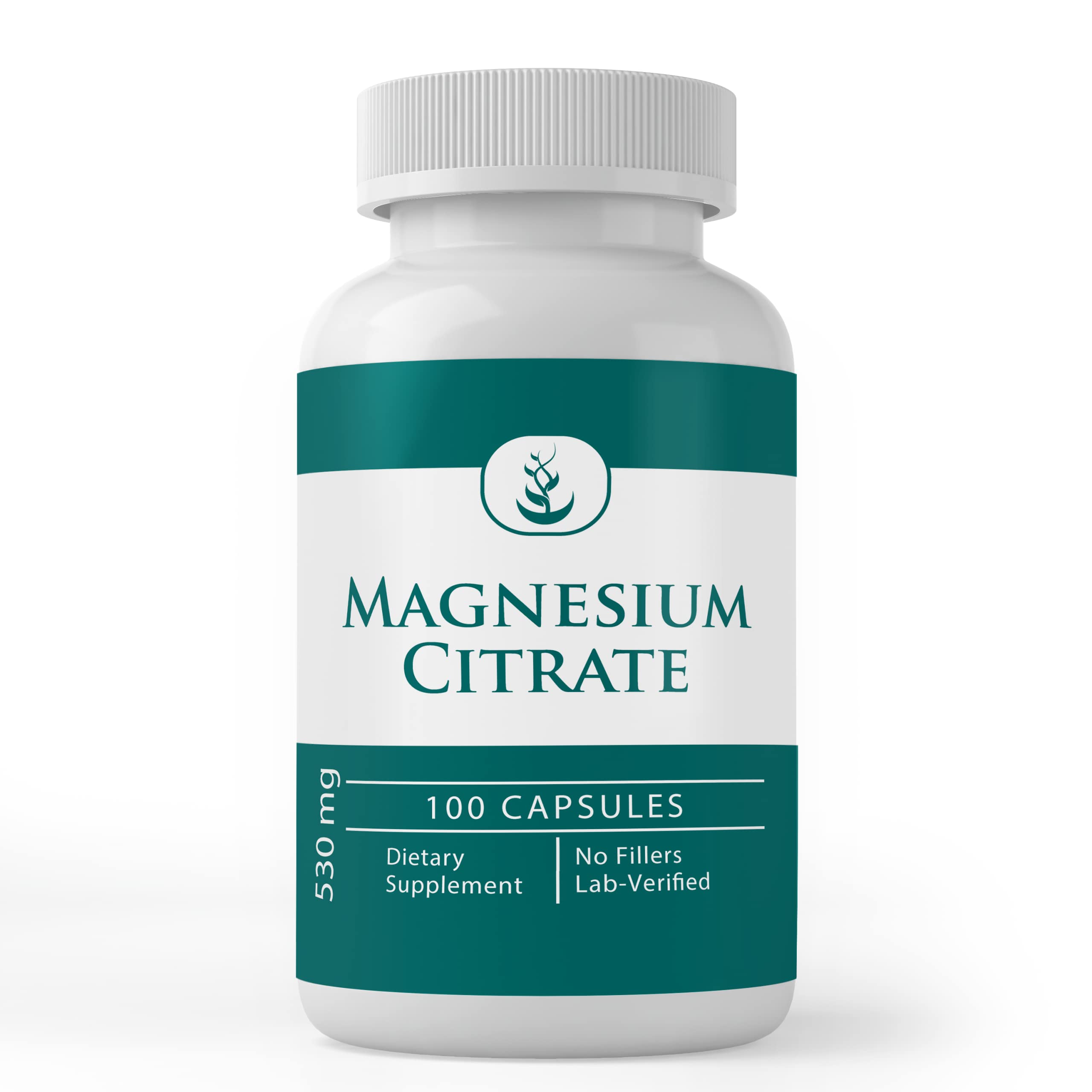 Bottle of Pure Original Magnesium Citrate Capsules – 100 capsules