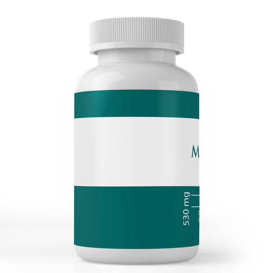 Close-up view of pure original magnesium citrate capsules