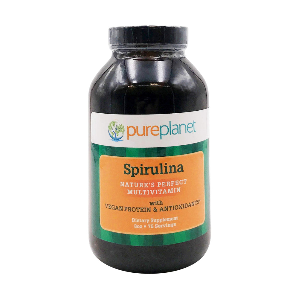 Pure Planet 100% Pure Spirulina Powder 8 oz - front view