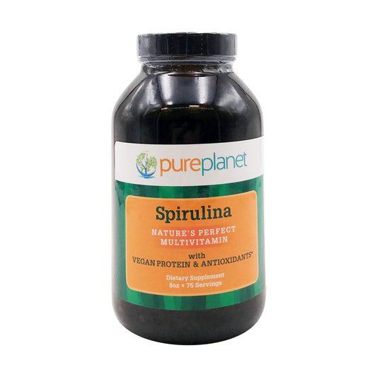 Pure Planet 100% Pure Spirulina Powder 8 oz - front view