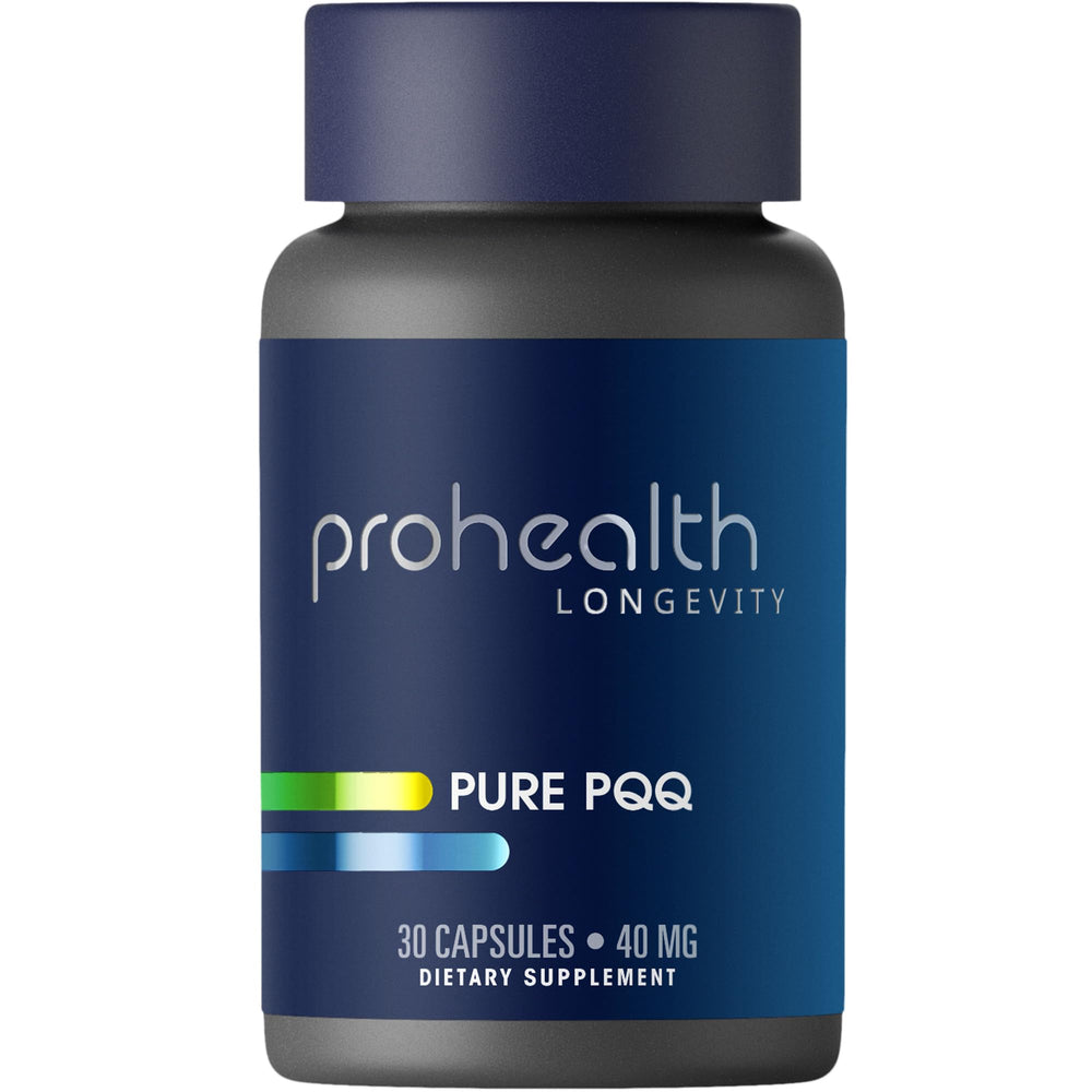 Pure PQQ 40 mg Extra Strength bottle with 30 capsules