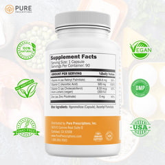 Vitamin D3 and Vitamin A capsules for immune health