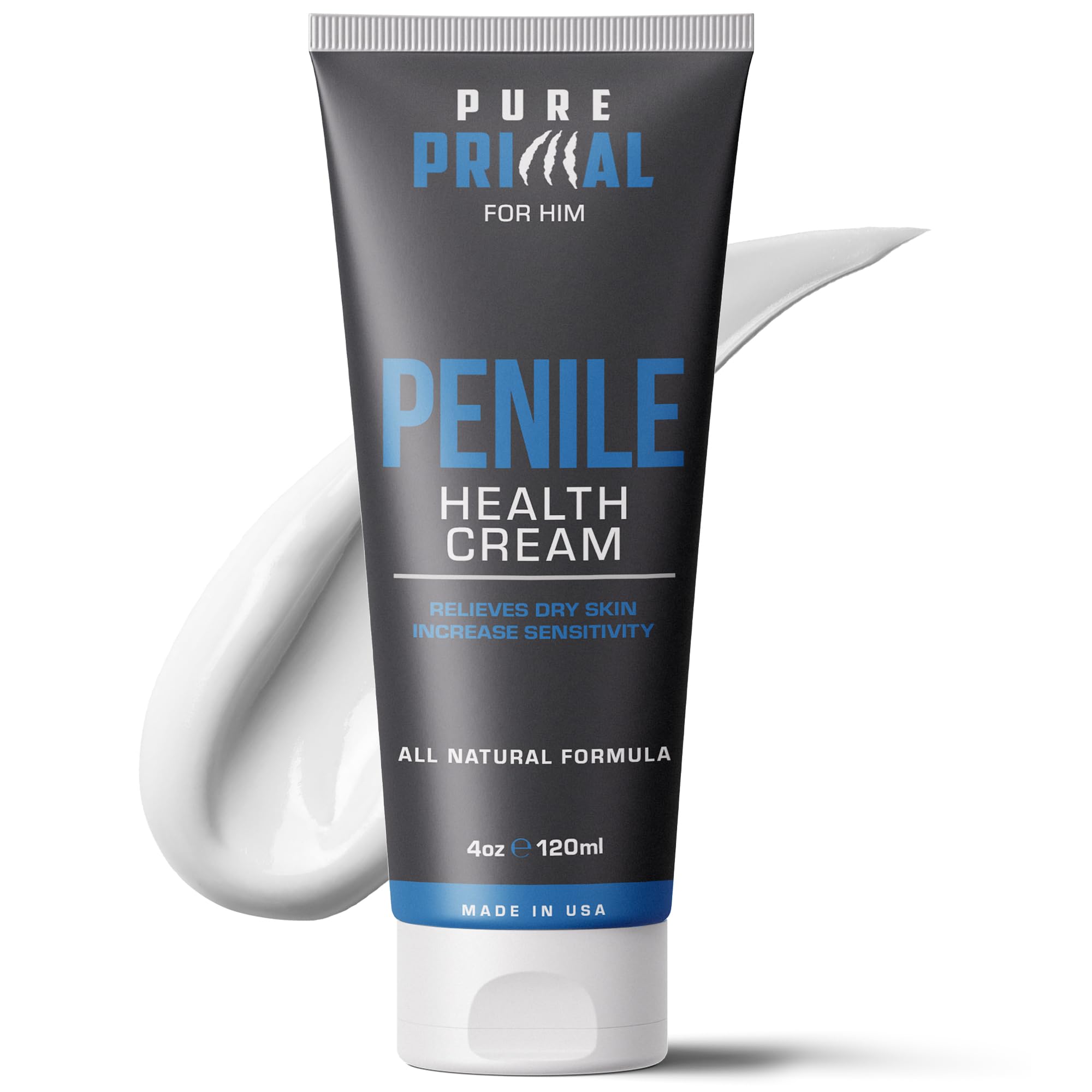 Pure Primal soothing skin cream bottle pump for fast absorption and daily hydration.