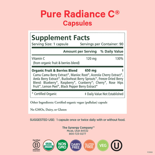 Capsules close-up of Pure Radiance C
