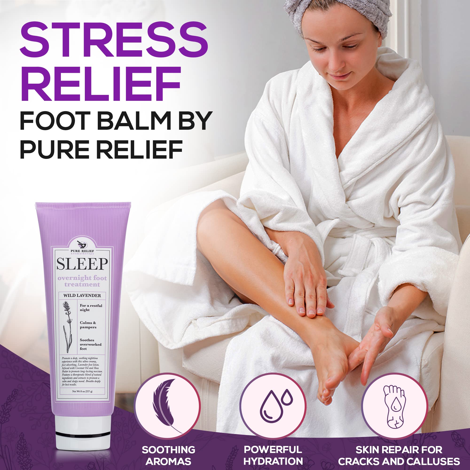 Pure Relief Lotion Pieds – crème appliquée sur peau des pieds, texture douce