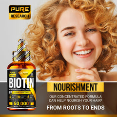 Pure Research Biotin & Collagen Drops gluten-free formula