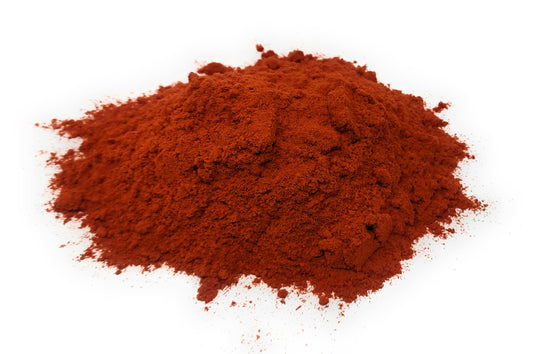 Close-up of red sandalwood powder texture