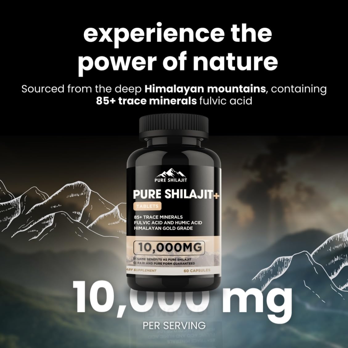 Pure Shilajit capsules gym bag display signals on-the-go energy and recovery support
