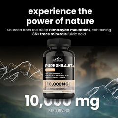 Pure Shilajit capsules gym bag display signals on-the-go energy and recovery support