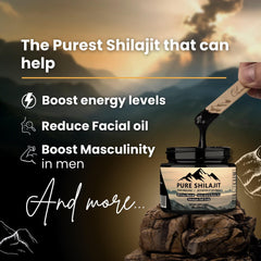 Close-up of pure Himalayan Shilajit resin texture